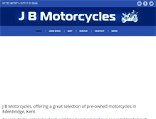 Tablet Screenshot of jb-motorcycles.co.uk